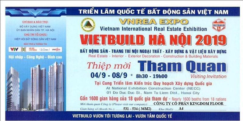 THƯ MỜI THAM GIA TRIỂN LÃM QUỐC TẾ VIETBUILD THÁNG 9/2019
